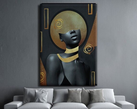 African Woman Modern Art Design Print Wall Painting Wall Art Print Ready To Hang Painting Wall Decor