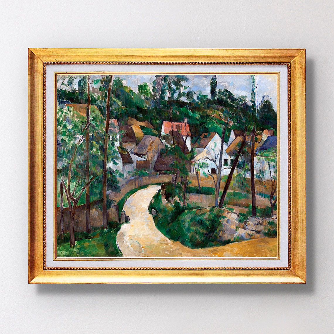 Paul Cezanne Turn in the Road 1881 Village Path Scene Poster