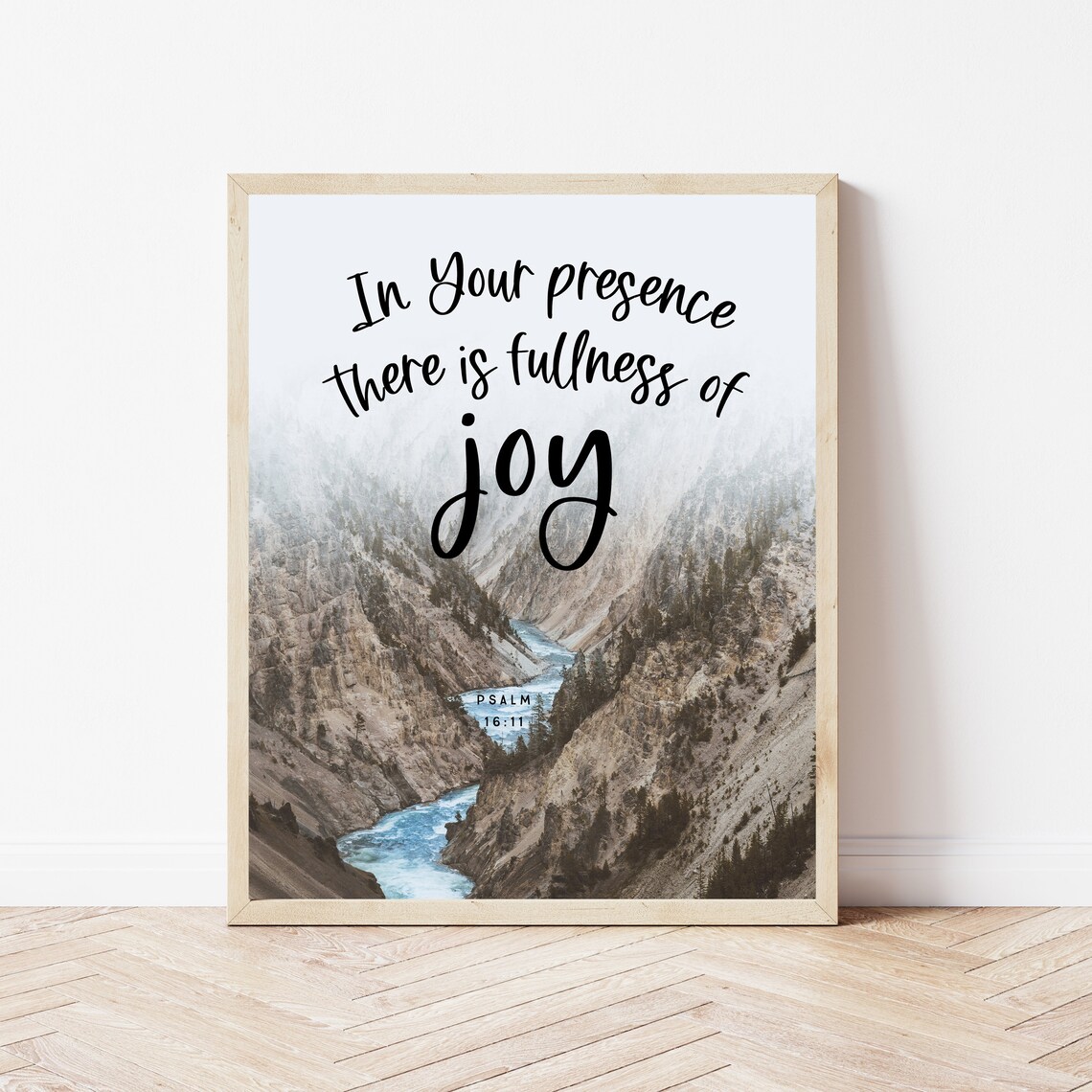 Psalm 16 11 In Your Presence Is Fullness Of Joy Bible Verse Wall Art Study Gift Christian Home Decor Scripture Sign