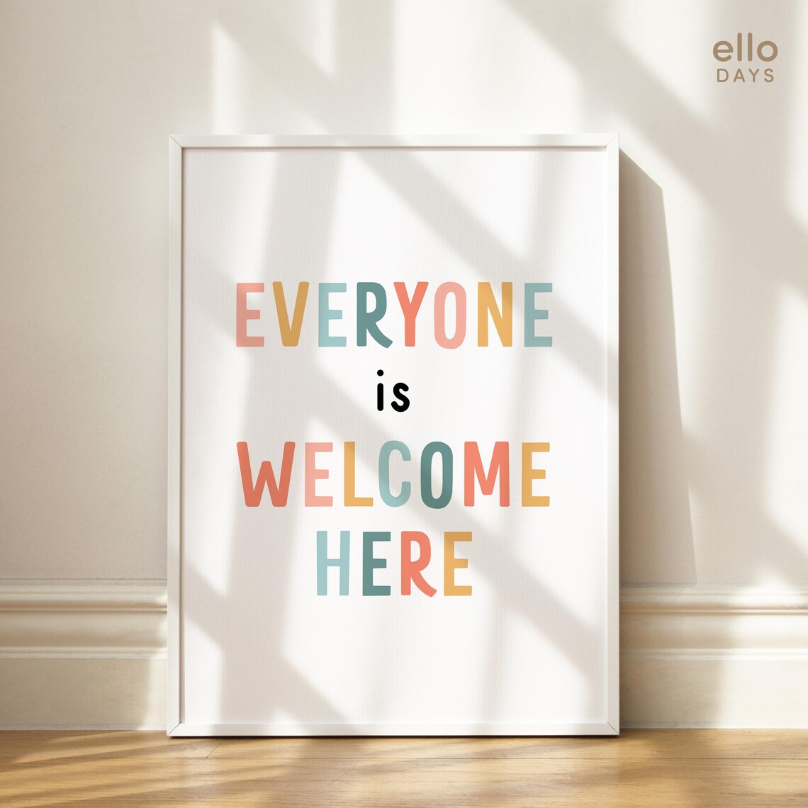 Everyone Is Welcome Motivational Classroom Art Print - Image 2