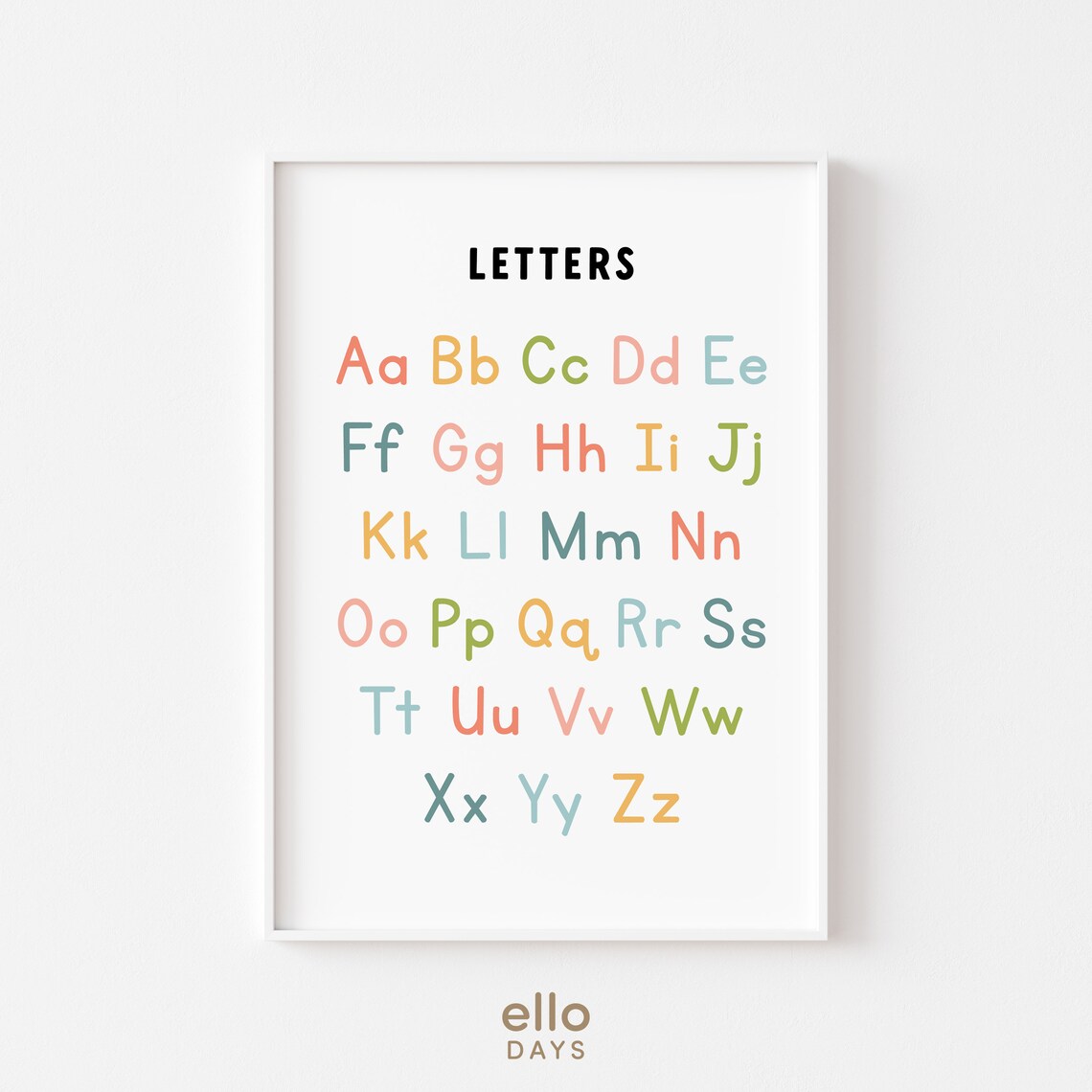 Alphabet Letters Educational Poster, Preschool Classroom Decor - Image 2