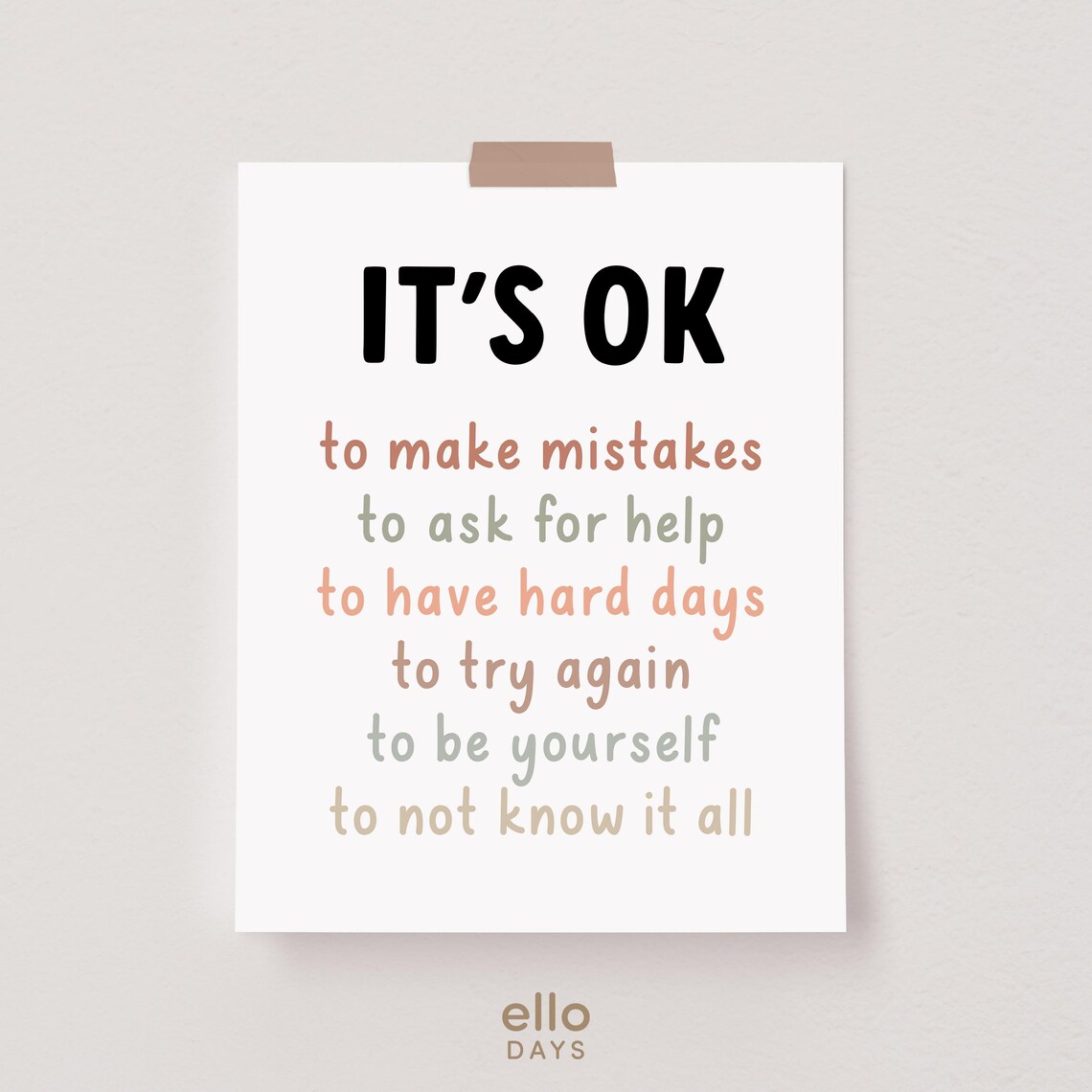 Kids Affirmations, Motivational Classroom Decor Poster - Image 3