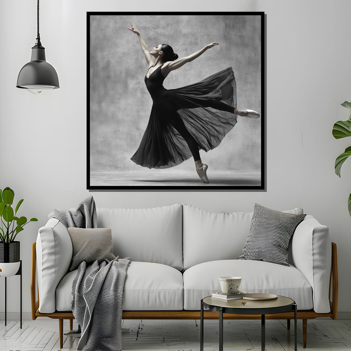 Elegant Ballerina In Motion - Minimalist Dance Poster - Image 2