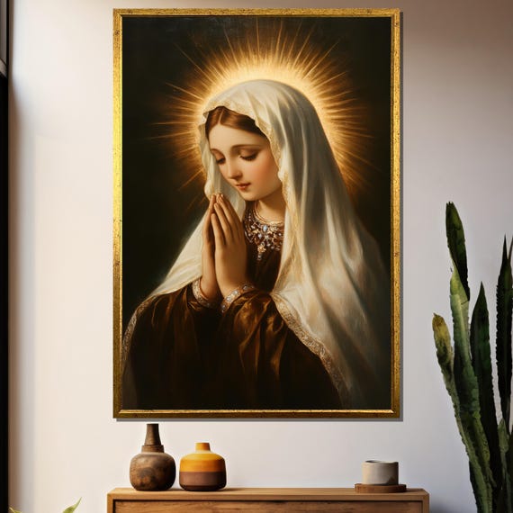 Our Lady Of Grace Painting, Virgin Mary Art Print