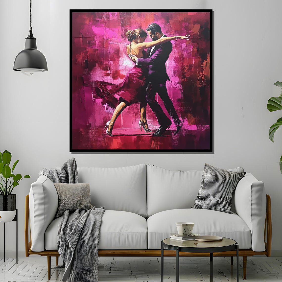 Tango Dance Passionate Couple, Romantic Ballroom Art Print - Image 2