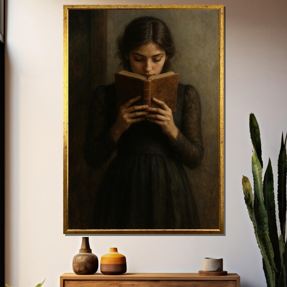 Karoline Kroiss Girl Reading, Contemplative Oil Portrait