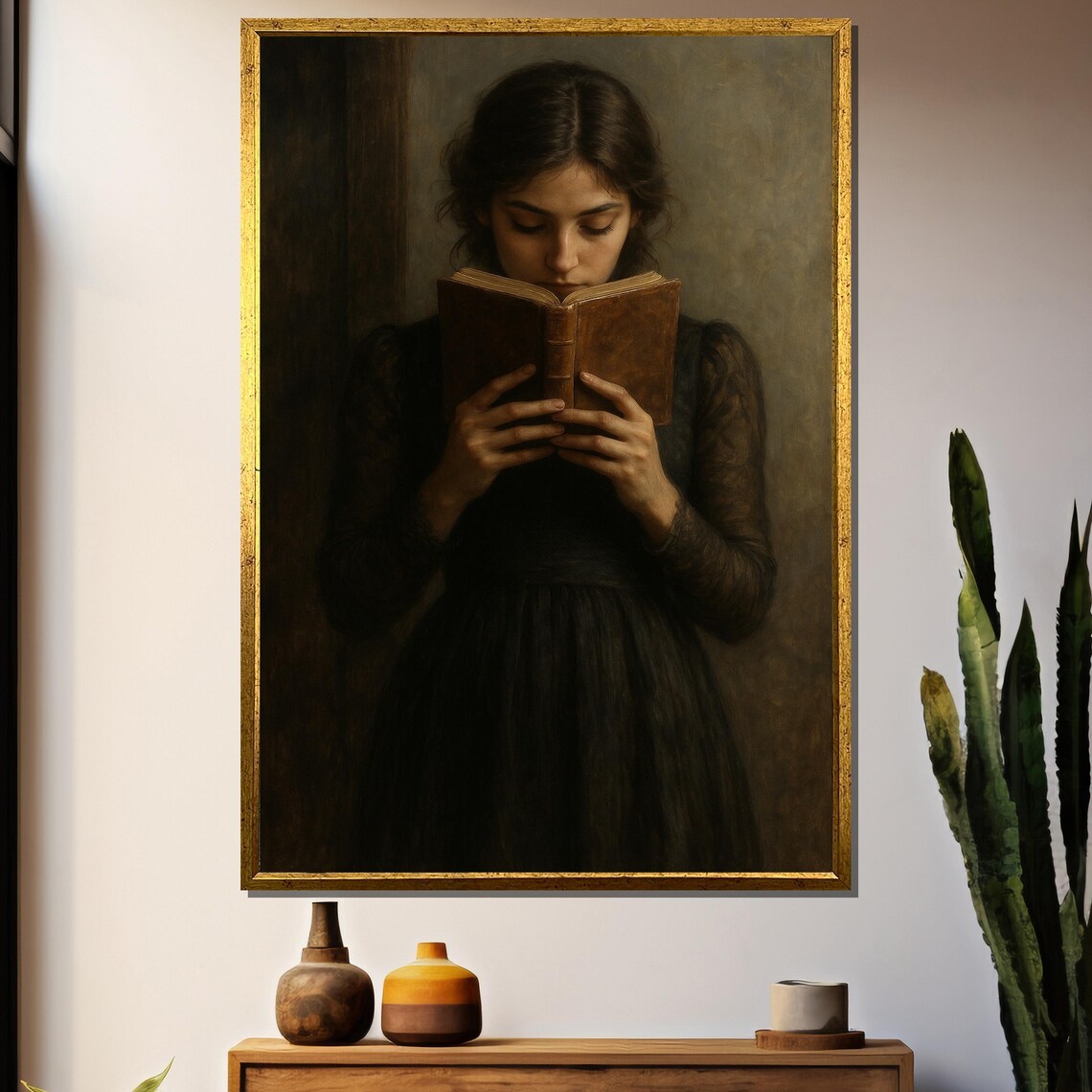Karoline Kroiss Girl Reading, Contemplative Oil Portrait