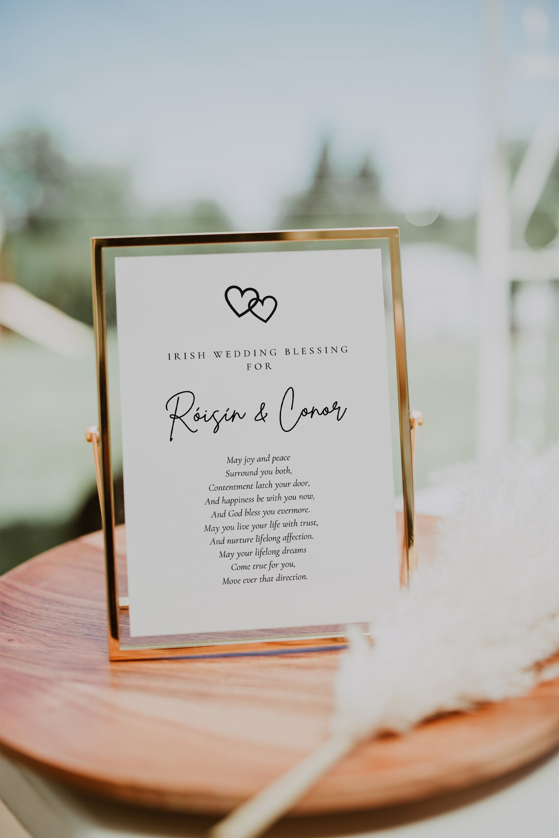 Irish Wedding Blessing Personalized Marriage Gift Print