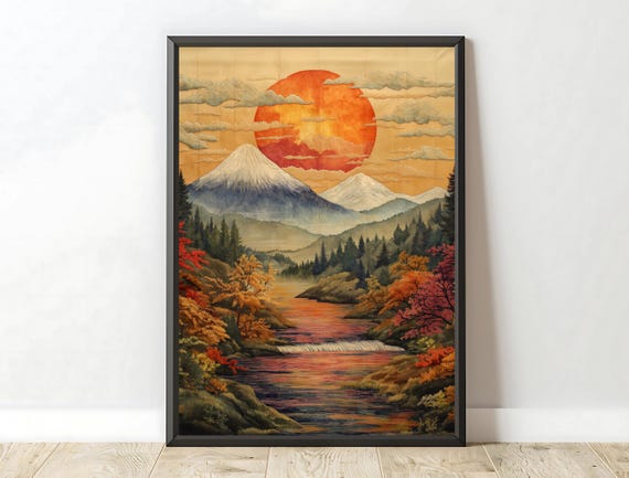 Vintage Japanese Bold Wall Poster Yayoi Kusama Art Print Japandi Dcor Hokusai Wall Art For Maximalist Bedroom
