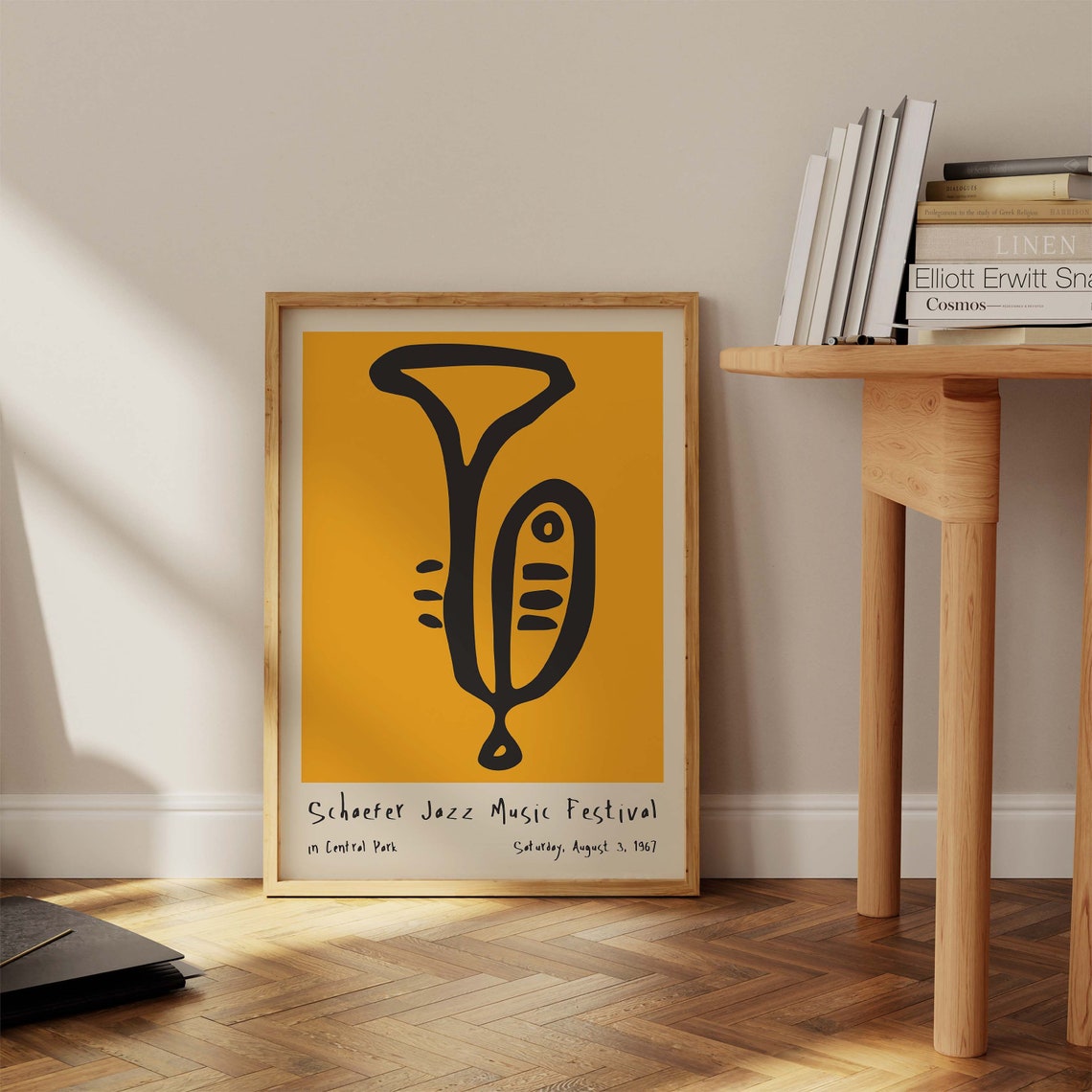 Schaefer Jazz Festival 1967 Yellow Tuba Solo Central Park Poster - Image 3
