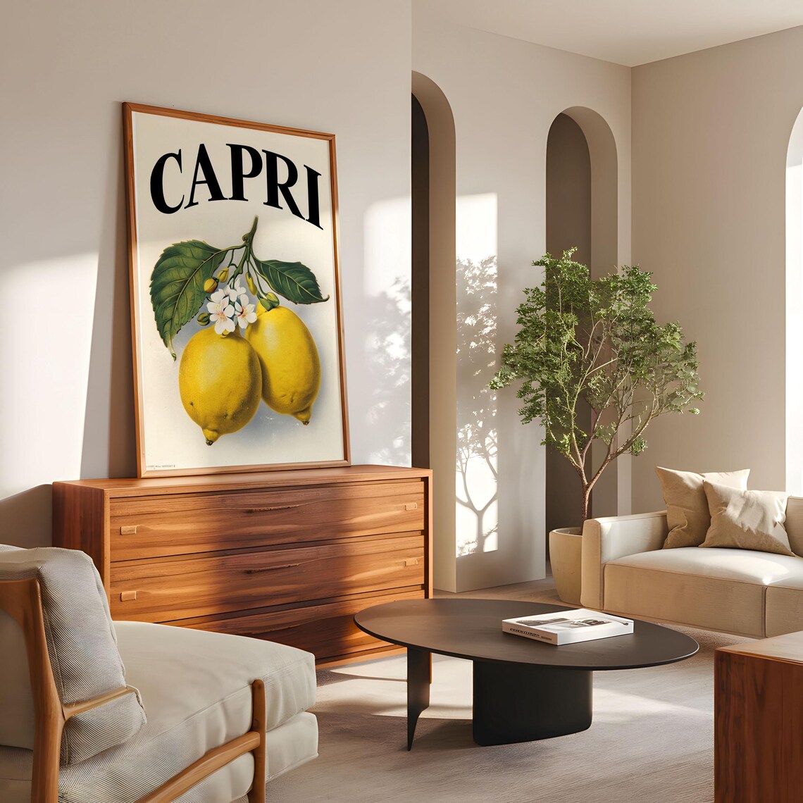 Vintage Capri Lemon Poster, Luxury Decor - Image 6