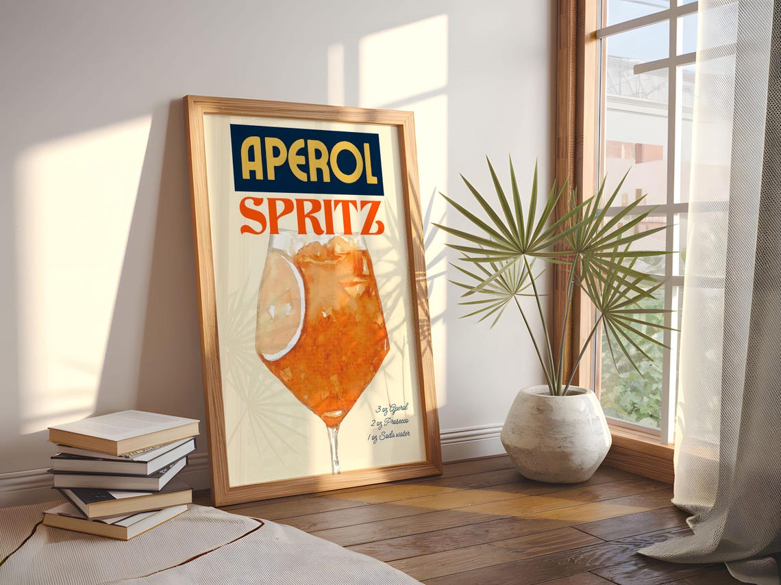 Aperol Spritz Poster, Italian Drink Home Bar Decor - Image 6