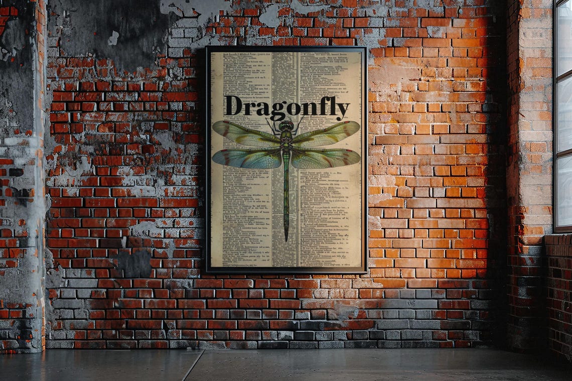 Retro Dragonfly Poster, Elegant Home Decor - Image 6