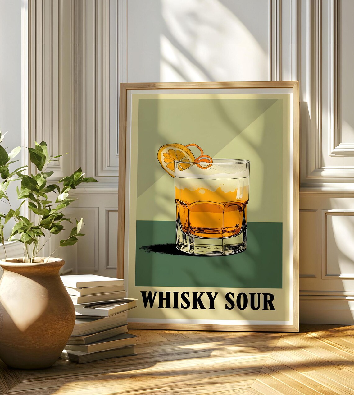 Whisky Sour Retro Style, Vintage Cocktail Decor - Image 2