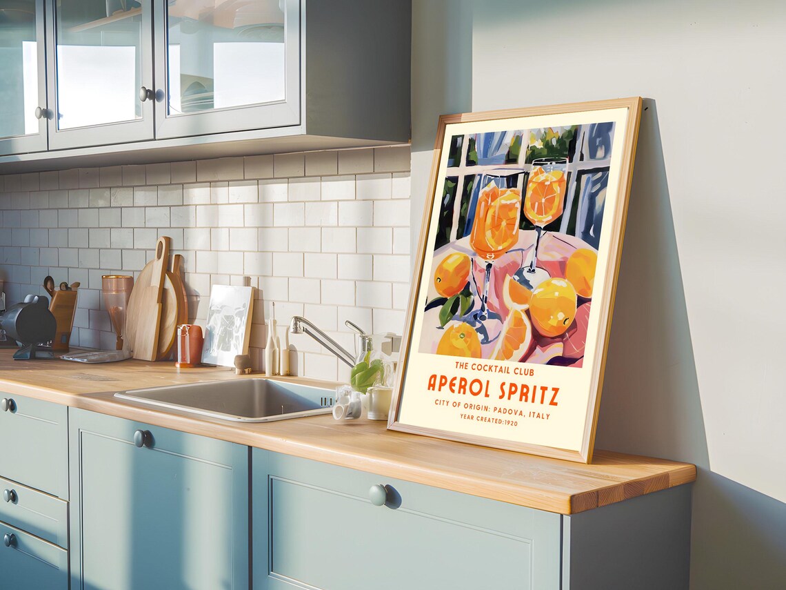Aperol Spritz Italian Cocktail Art Print - Image 5