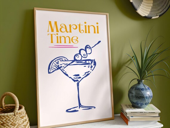 Retro Framed Poster Vintage Home Bar Art Print