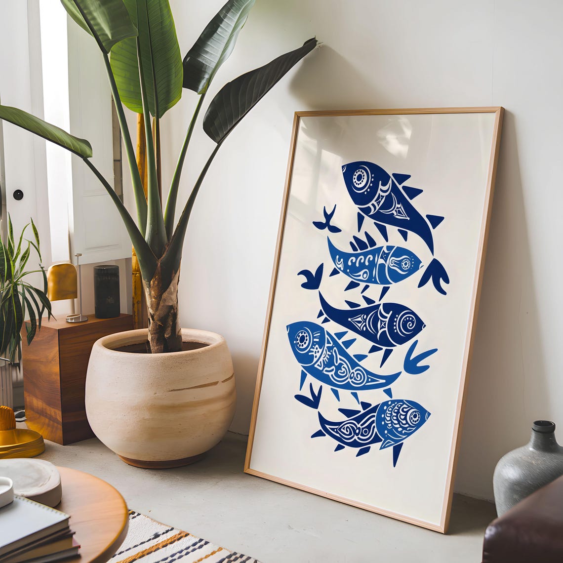 Vintage Vibe Fish Poster, Unique Artwork - Image 2