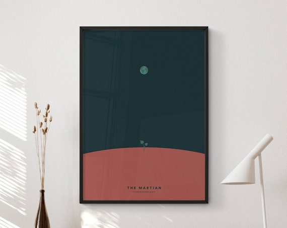 The Martian Minimalist Movie Poster, Wall Art Print