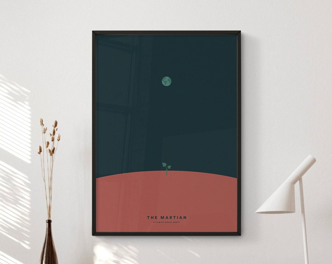 The Martian Minimalist Movie Poster, Wall Art Print