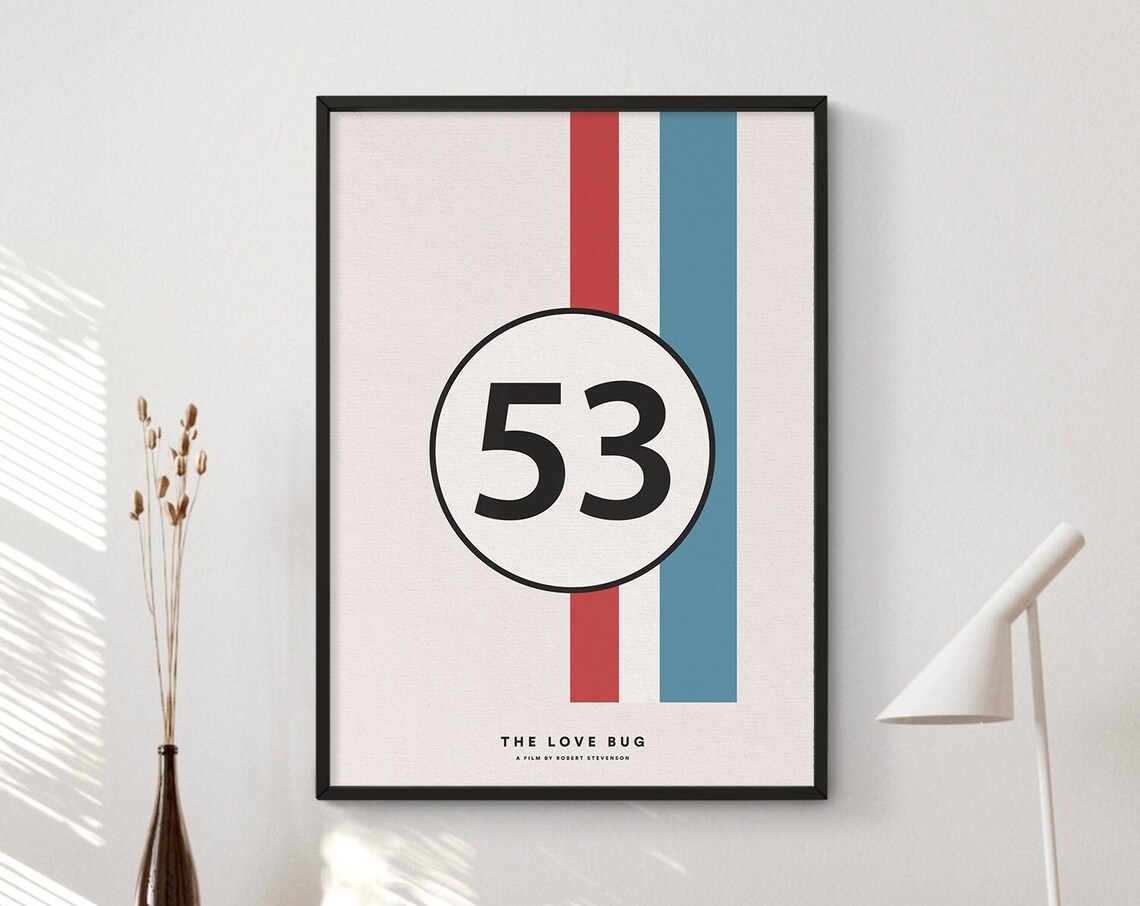 Herbie The Love Bug Minimalist Movie Poster Print