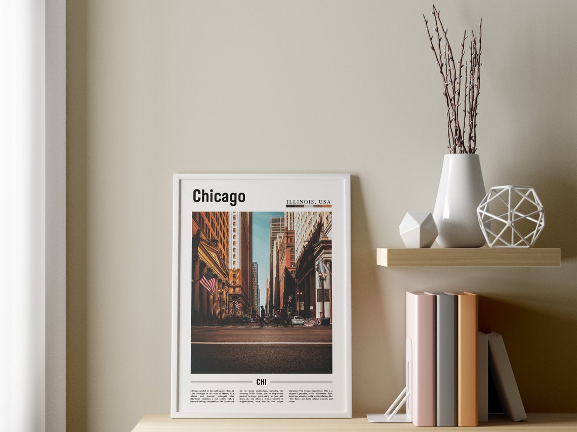 Chicago Print Chicago Poster Chicago Wall Art United States Photo United States Poster United States Print - Image 3
