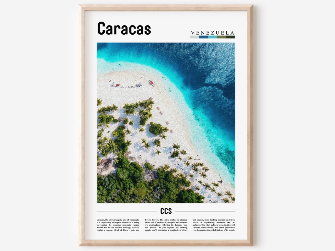 Caracas Poster Caracas Print Caracas Wall Art South America Poster South America Print Travel Poster