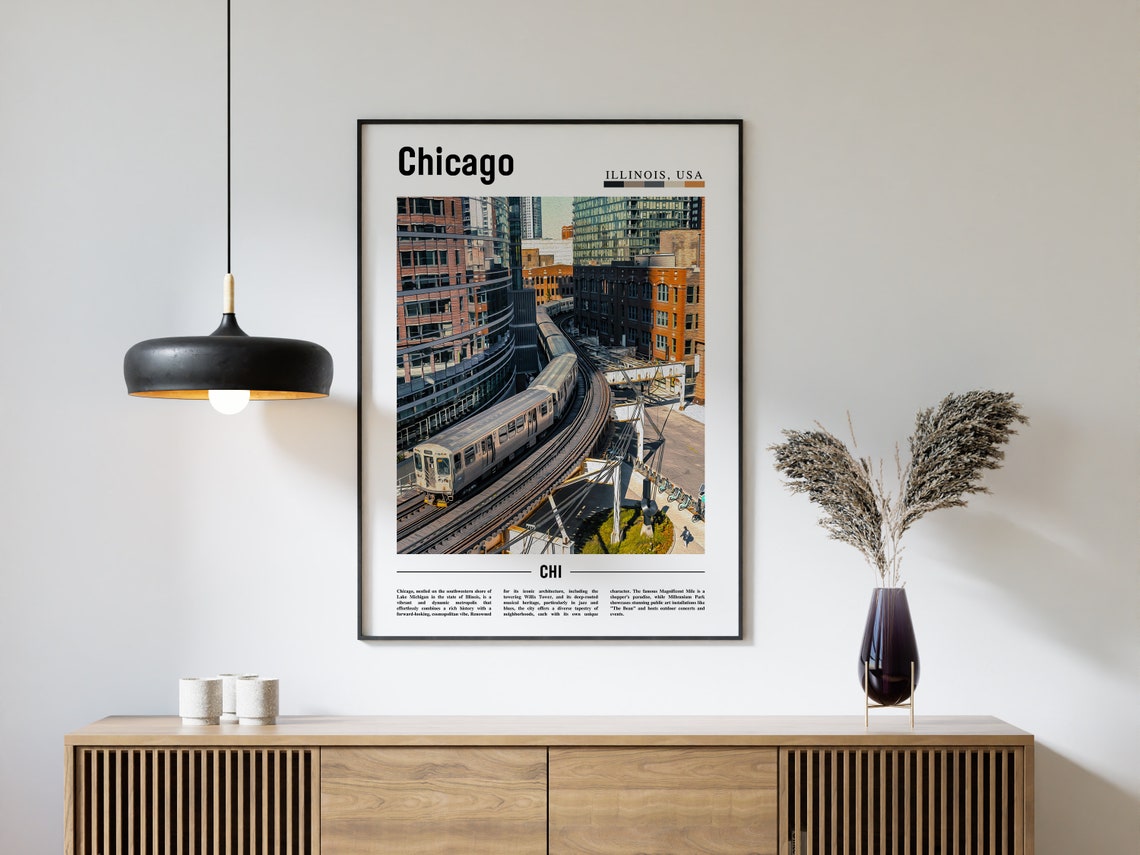 Chicago Print Chicago Poster Chicago Wall Art United States Photo United States Poster United States Print - Image 4