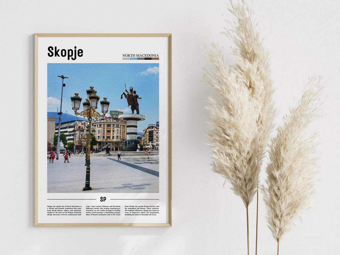 Skopje Poster Skopje Print Skopje Wall Art Europe Photo Europe Poster Europe Print Travel Poster - Image 3