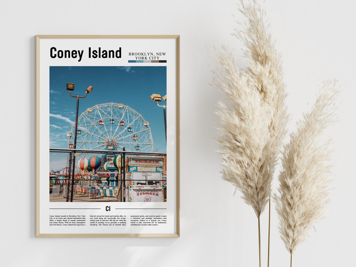 Coney Island Poster Coney Island Print Coney Island Wall Art United States Photo United States Poster United States Print - Image 4