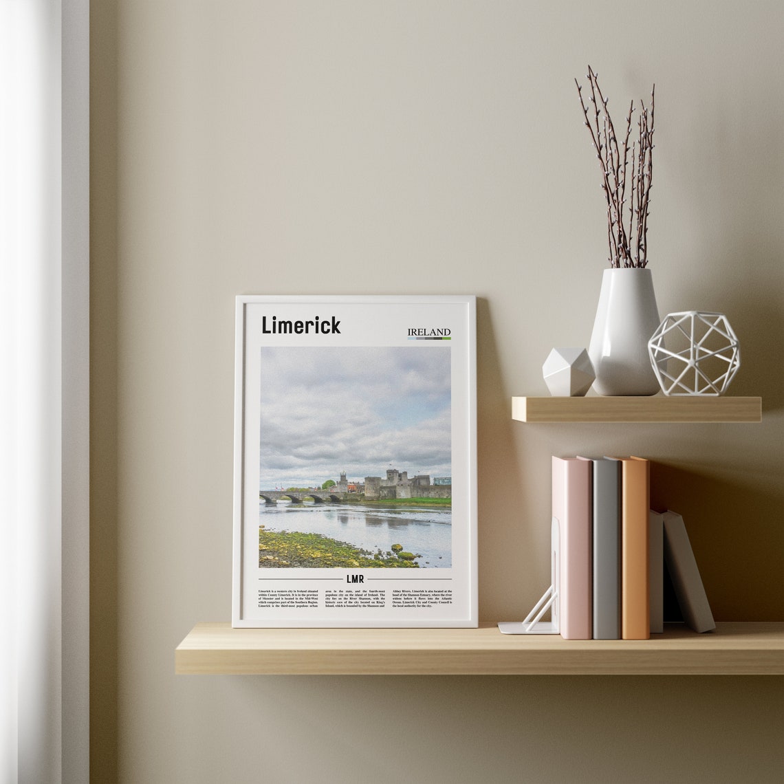 Limerick Print Limerick Poster Limerick Wall Art Oil Painting Poster Colorful City Print City Artwork Travel Artwork Travel Wall Art - Image 4