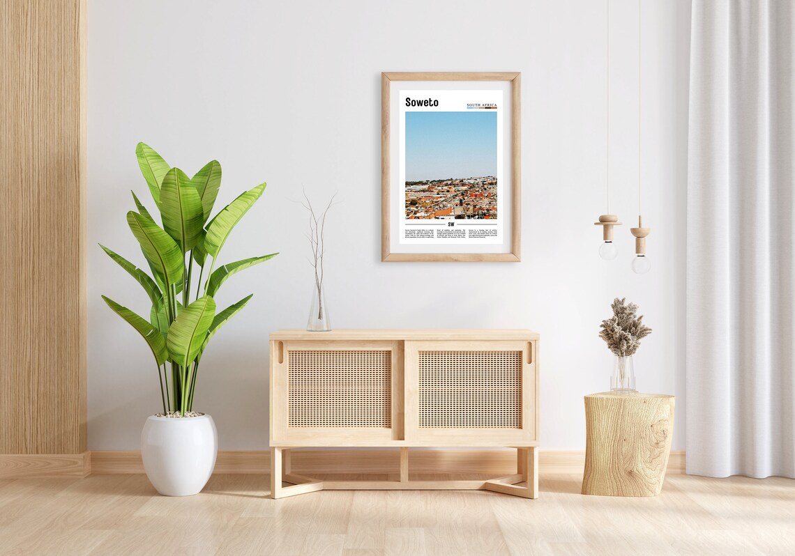 Soweto Minimal Travel Poster, Oil Painting - Image 5