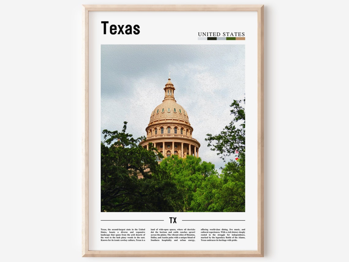 Texas Poster Texas Print Texas Wall Art Texas Photo United States Photo United States Poster United States Print