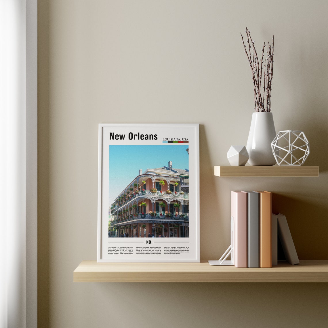 New Orleans Print New Orleans Poster New Orleans Wall Art Minimal Travel Print Minimal City Poster Oil Painting Poster - Image 3