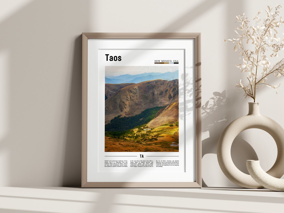 Taos Poster Taos Print Taos Wall Art United States Photo United States Poster United States Print - Image 3