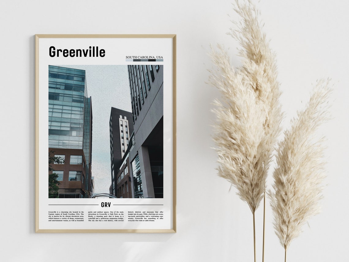 Greenville Poster Greenville Print Greenville Wall Art United States Photo United States Poster United States Print - Image 3