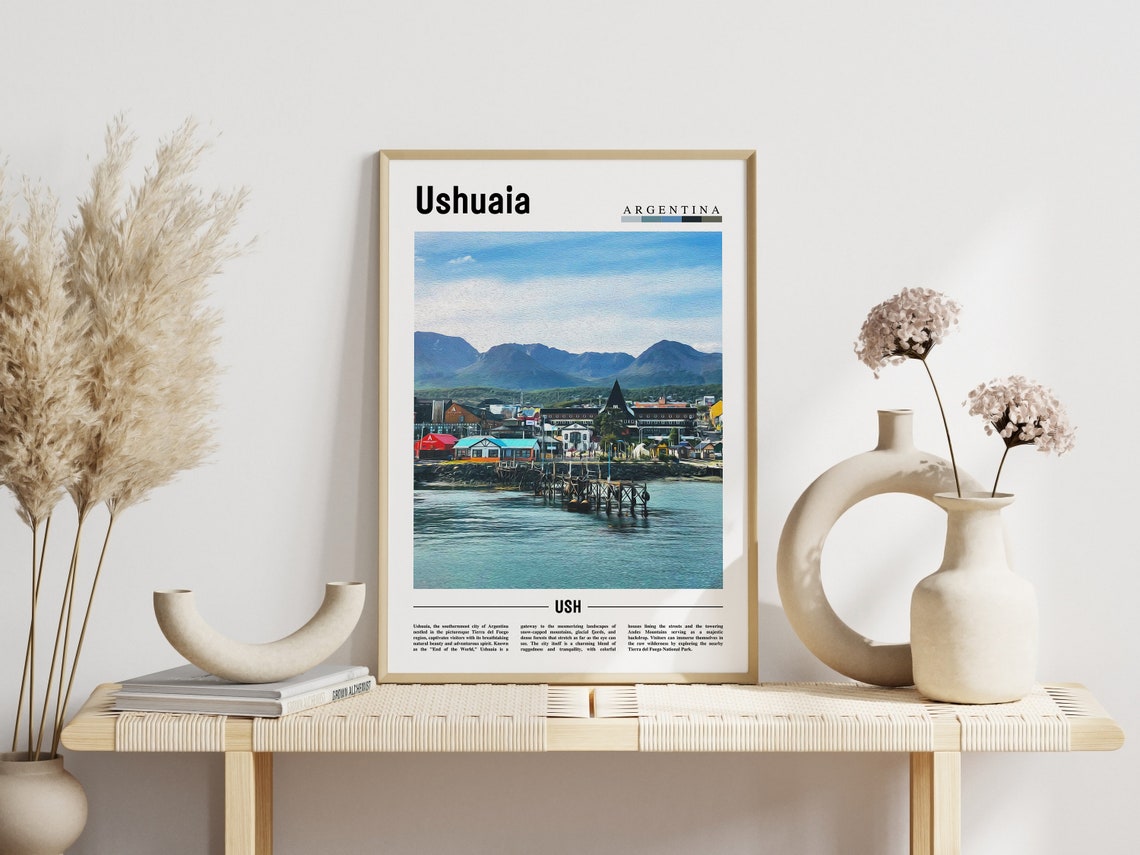 Ushuaia Poster Ushuaia Print Ushuaia Wall Art South America Poster South America Print Travel Poster - Image 6