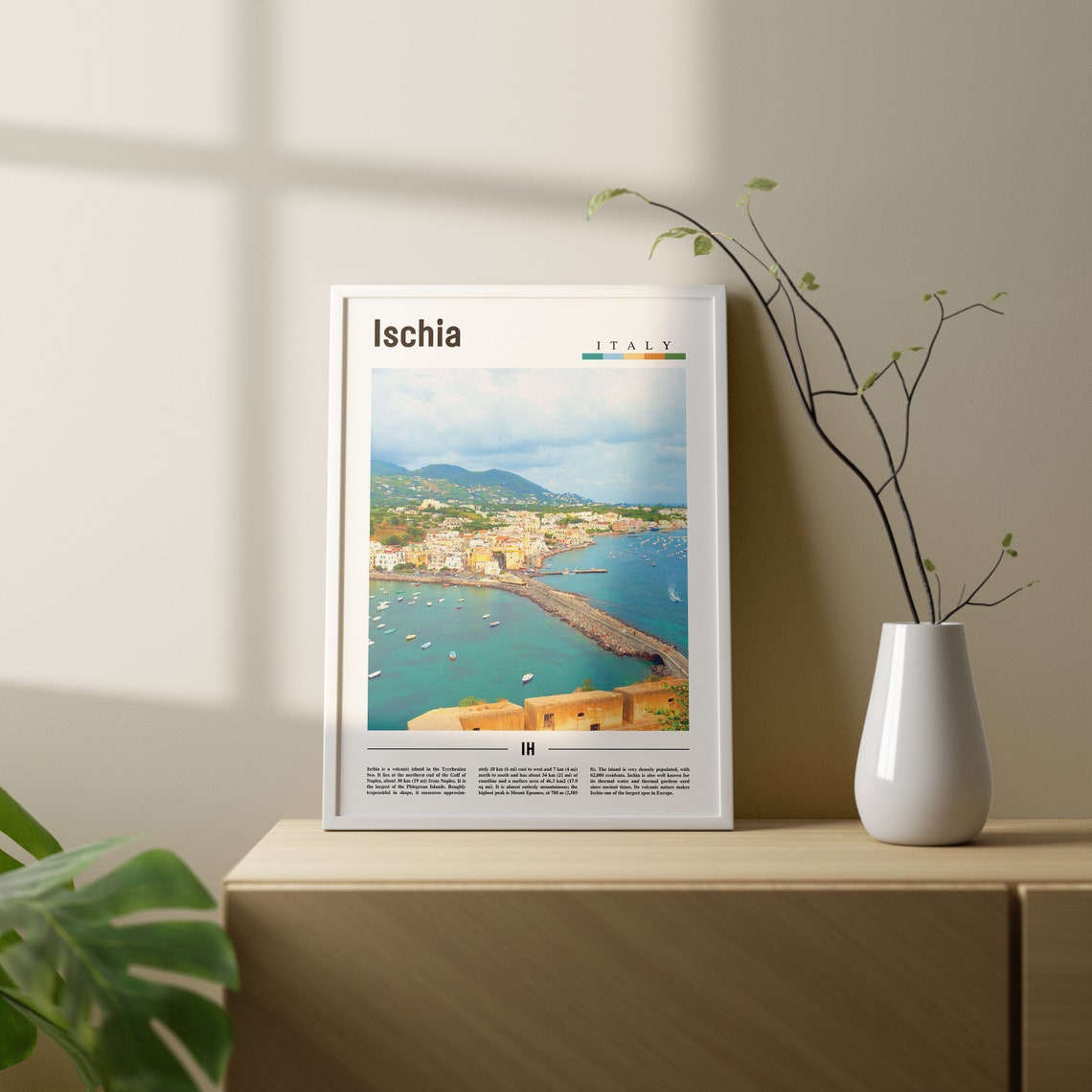 Ischia Print Ischia Poster Ischia Wall Art Italy Photo Italy Poster Italy Print Italy Wall Art Minimal Travel Poster - Image 2