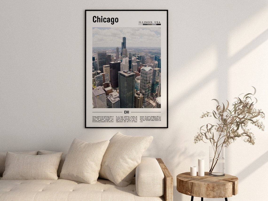 Chicago Print Chicago Poster Chicago Wall Art United States Photo United States Poster United States Print - Image 2