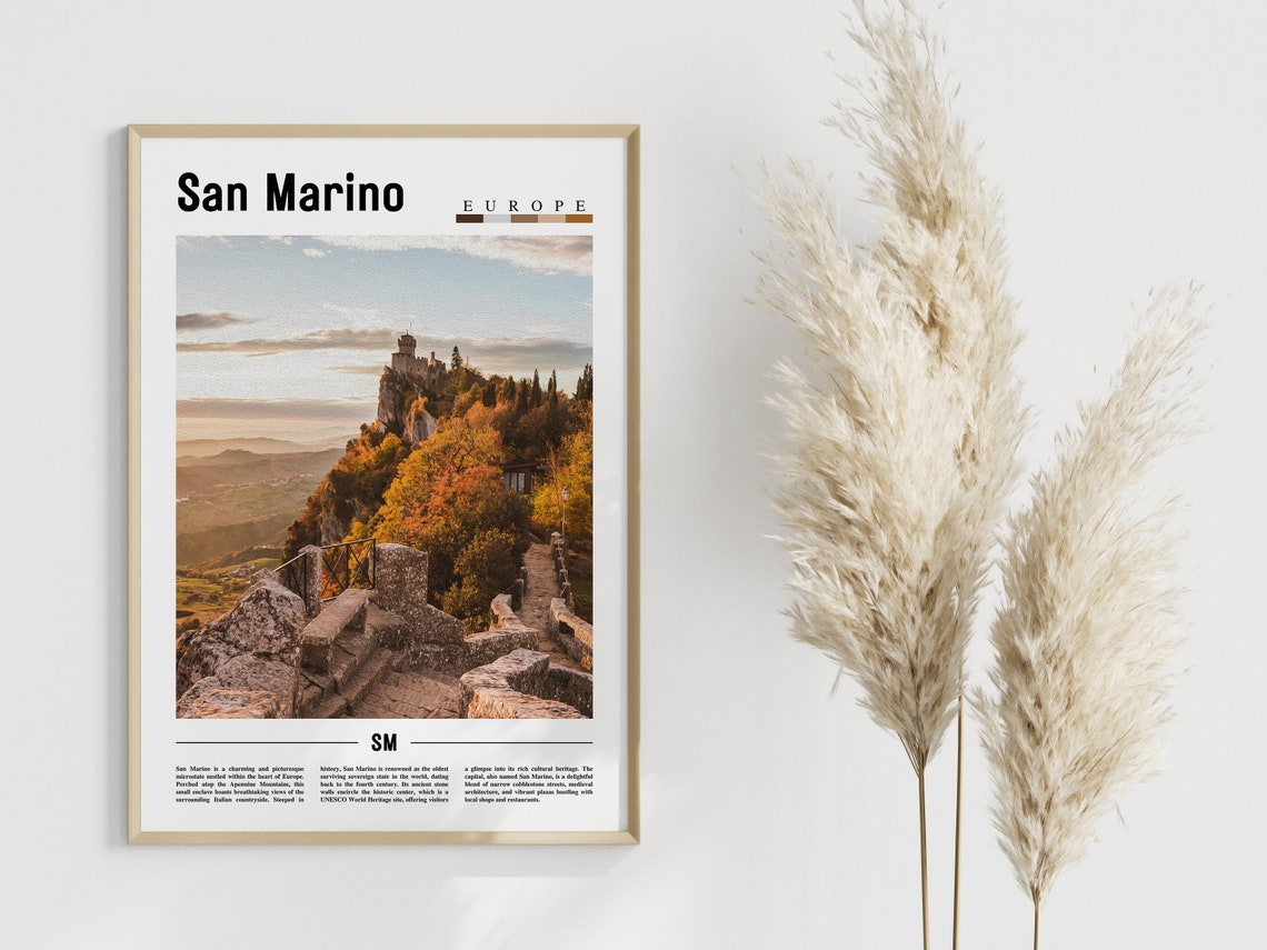 San Marino Poster San Marino Print San Marino Wall Art Europe Photo Europe Poster Europe Print Travel Poster - Image 4