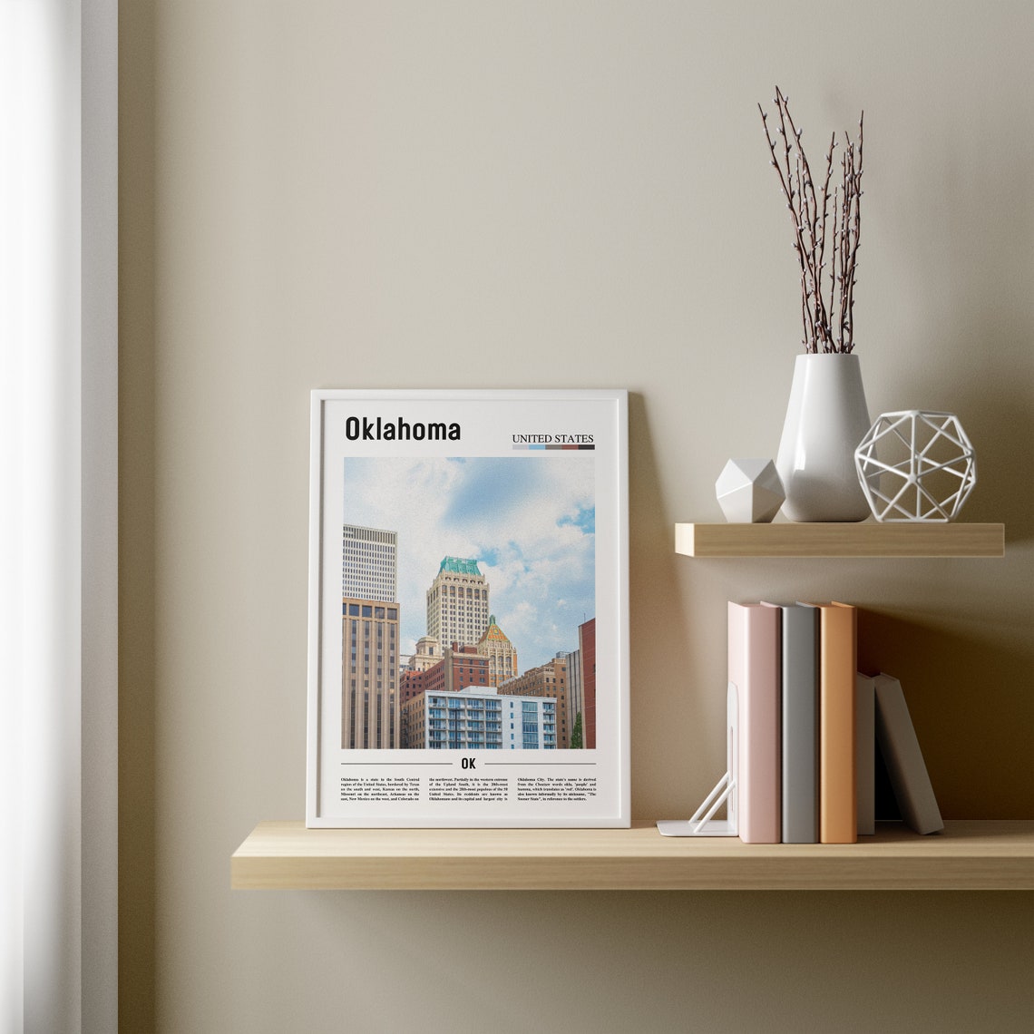 Oklahoma Poster, Colorful City Artwork - Image 4