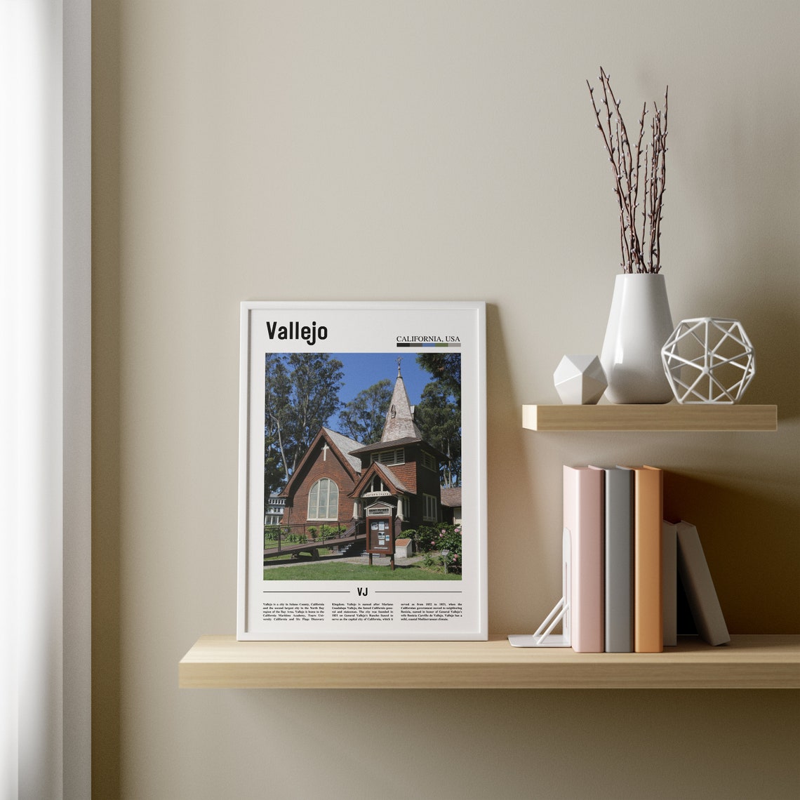 Vallejo Print Vallejo Poster Vallejo Wall Art Minimal Travel Print Minimal City Poster Travel Destination City Print Oil Painting Poster - Image 2
