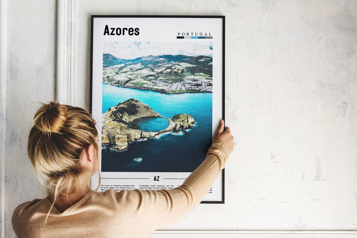 Azores Poster Azores Print Azores Wall Art Europe Photo Europe Poster Europe Print Travel Poster - Image 4