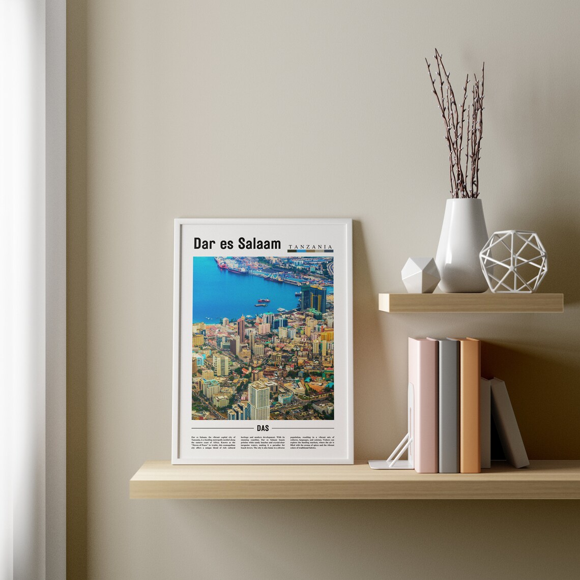 Dar Es Salaam Minimal Travel Poster, Oil Painting - Image 4
