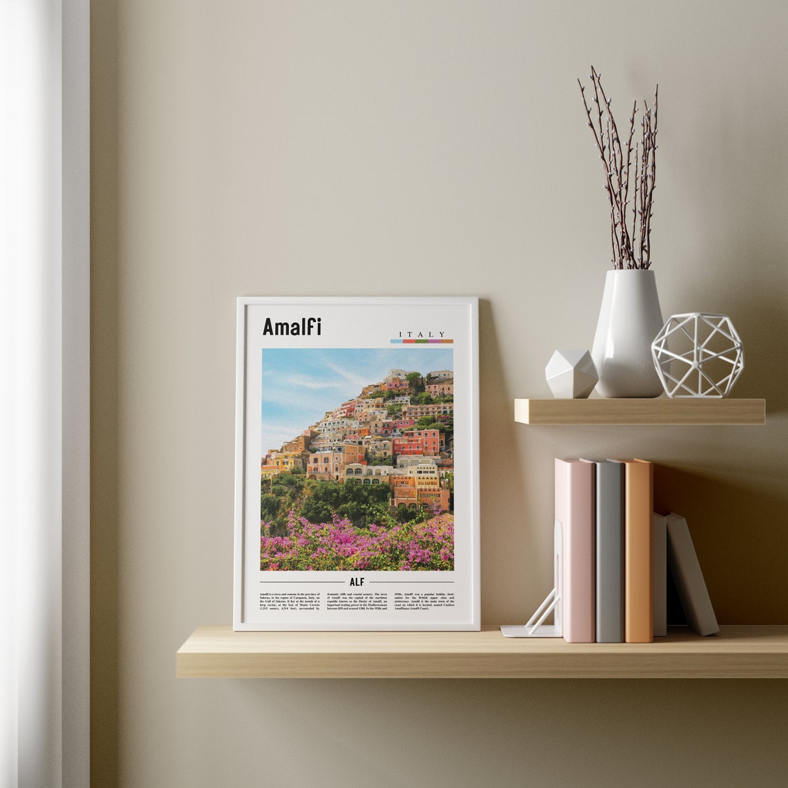 Amalfi Print Amalfi Poster Amalfi Wall Art Italy Photo Italy Poster Italy Print Italy Wall Art Minimal Travel Poster - Image 3