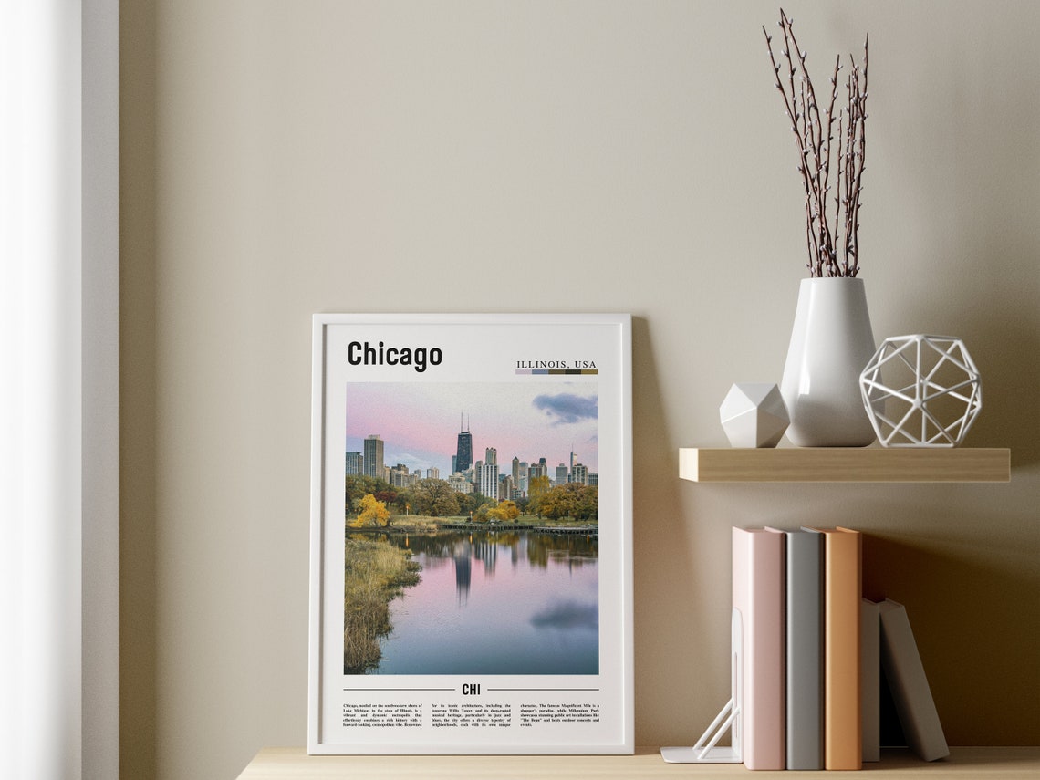 Chicago Print Chicago Poster Chicago Wall Art United States Photo United States Poster United States Print - Image 3