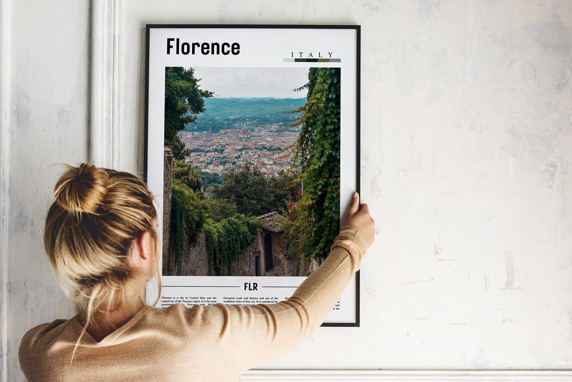 Florence Minimal Travel Poster, Italy Photo - Image 5