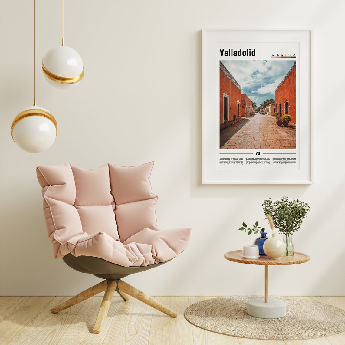 Valladolid Minimal Travel Poster, Oil Painting - Image 6