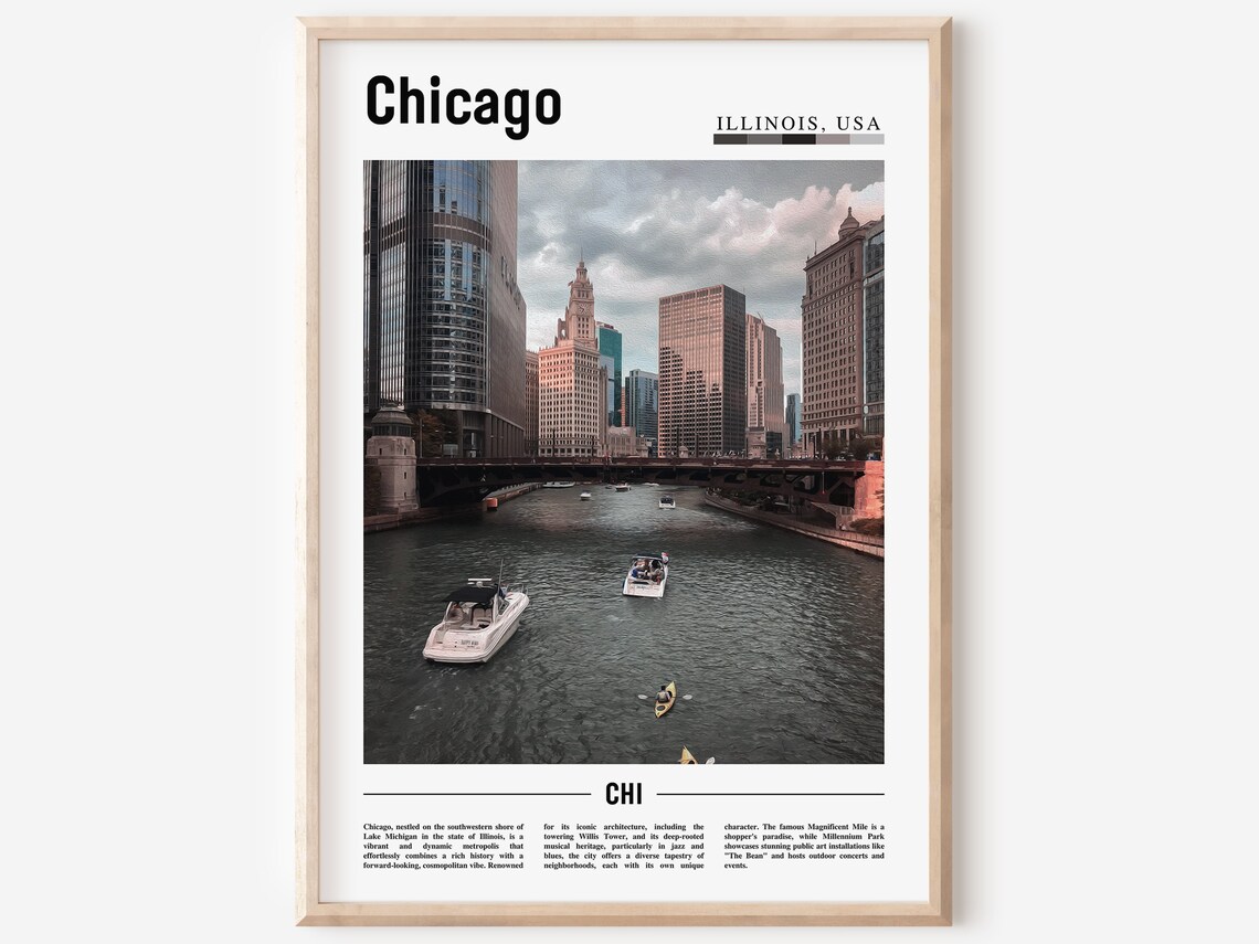 Chicago Travel Poster, United States Photo