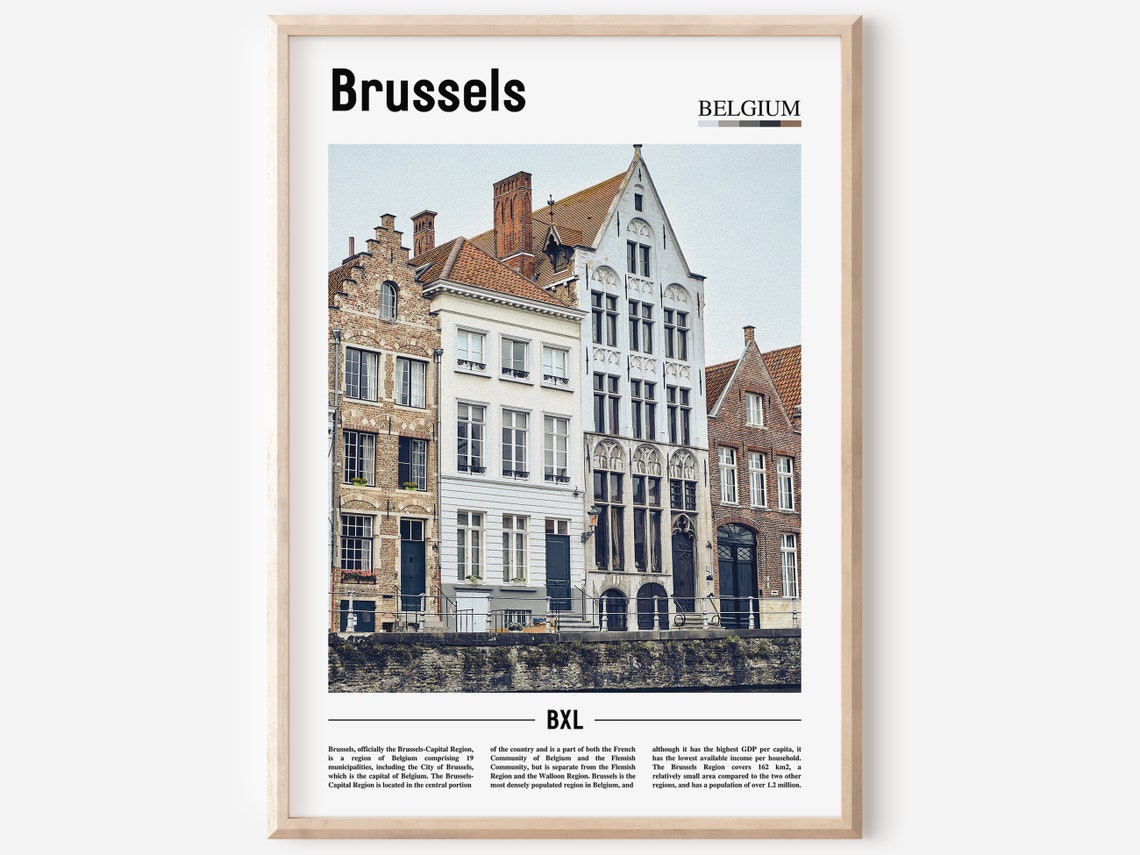 Brussels Print Brussels Poster Brussels Wall Art Oil Painting Poster Colorful City Print City Artwork Travel Artwork Travel Wall Art