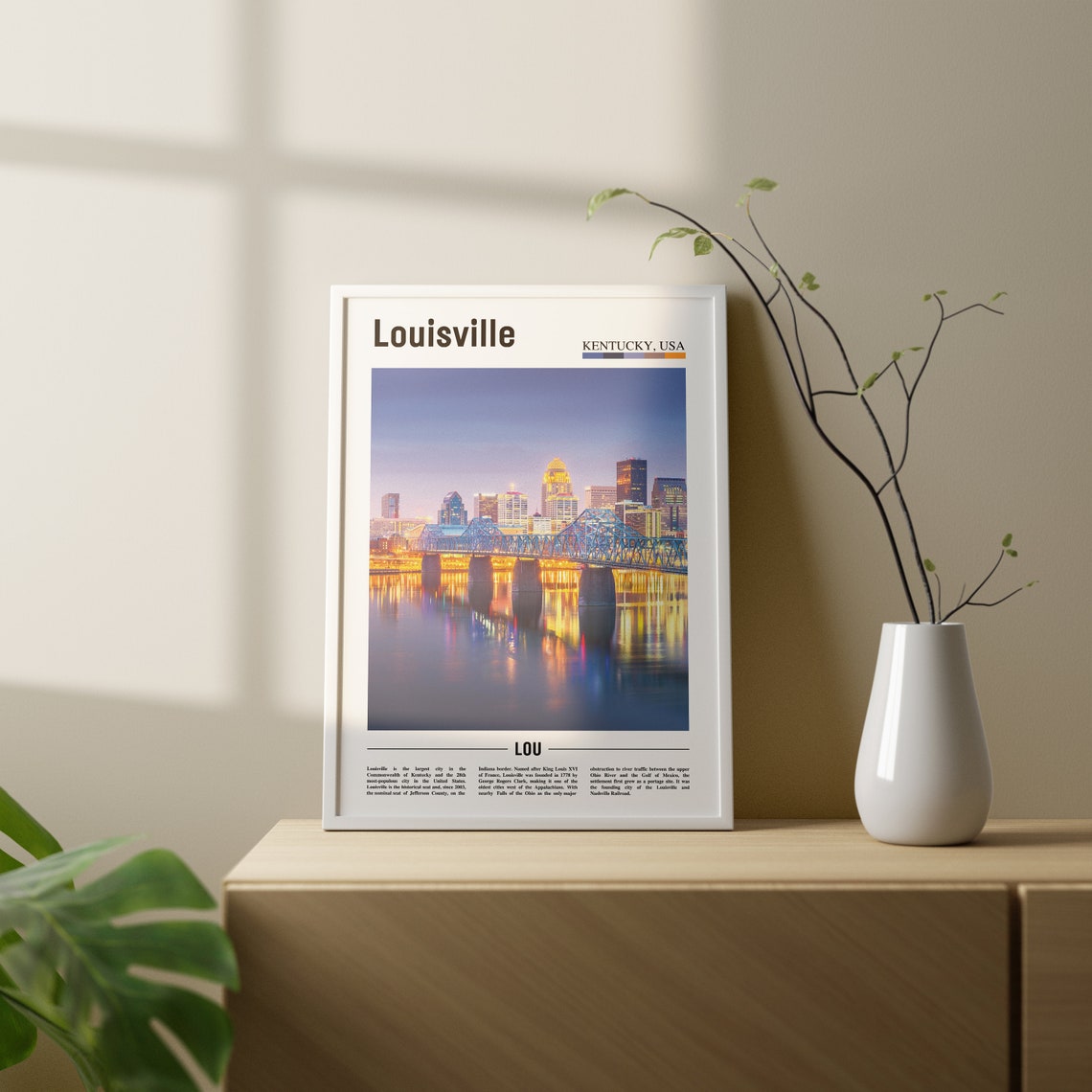 Louisville Print Louisville Poster Louisville Wall Art Oil Painting Poster Colorful City Print City Artwork Travel Artwork Travel Art - Image 2